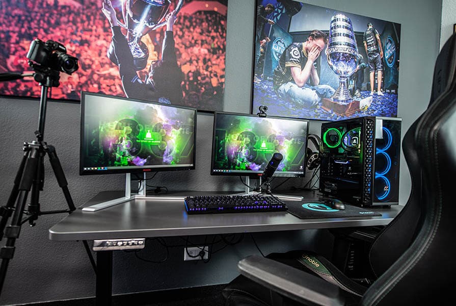 computador gamer na man cave