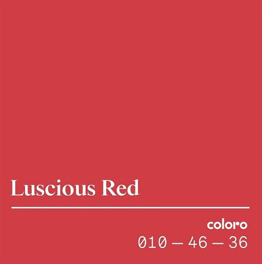 Banner da cor Luscious Red, tendencias de cor 2023