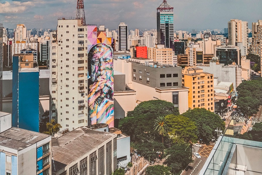 vista de prédios