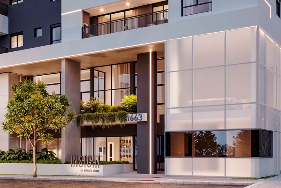 Fachada moderna do empreendimento residencial Insight 1663