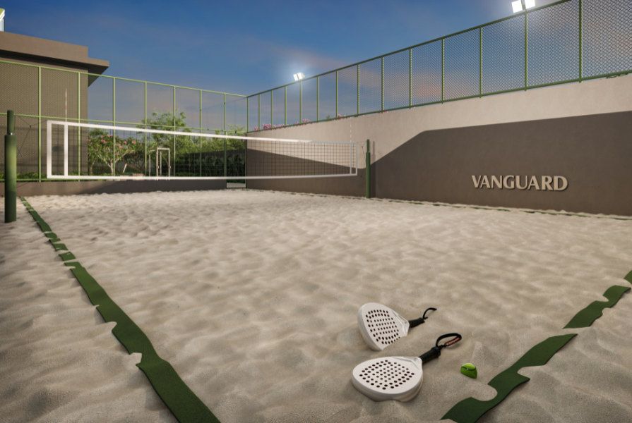 Quadra de beach tennis.