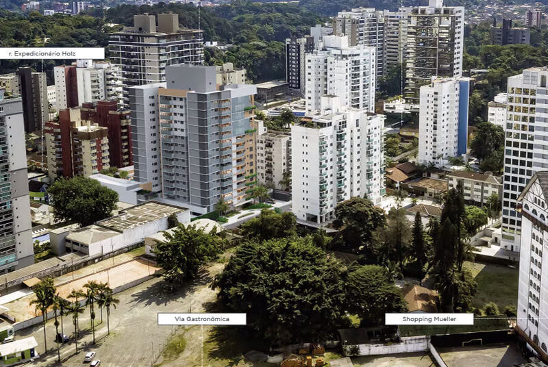 vista aérea de prédios em joinville