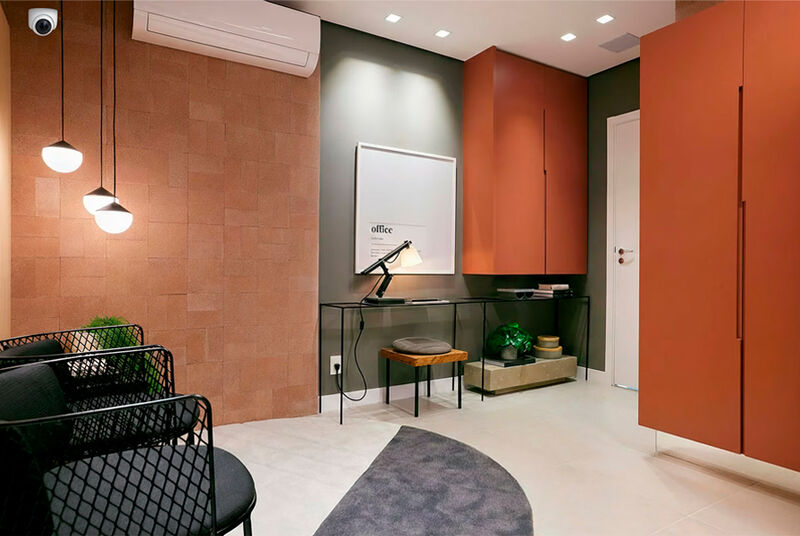 Ambiente de escritório moderno e aconchegante