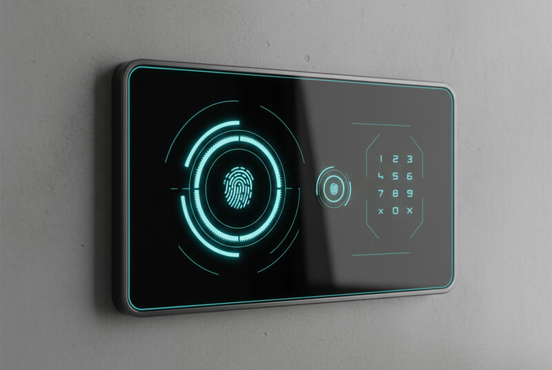 Painel de controle digital com impressão digital